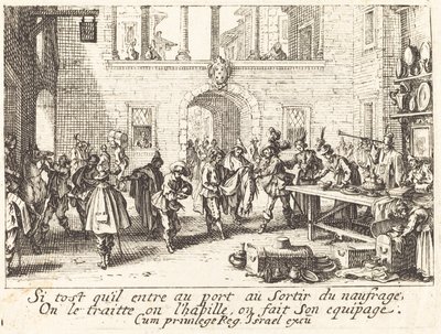 Rodzice obdarowują prezentami autorstwa Jacques Callot
