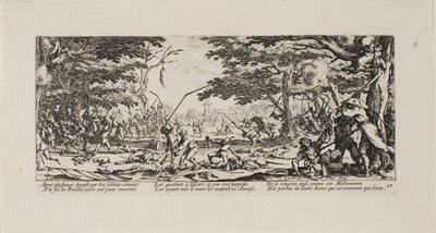 Chłopi pomszczą się, płyta siedemnasta z The Miseries of War autorstwa Jacques Callot
