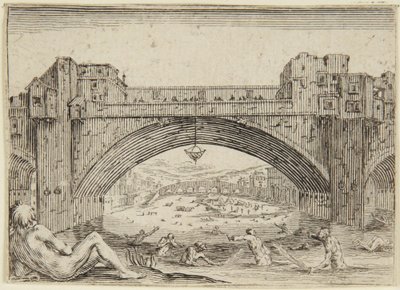 Ponte Vecchio, Florencja autorstwa Jacques Callot