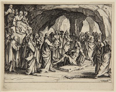 Wskrzeszenie Łazarza autorstwa Jacques Callot