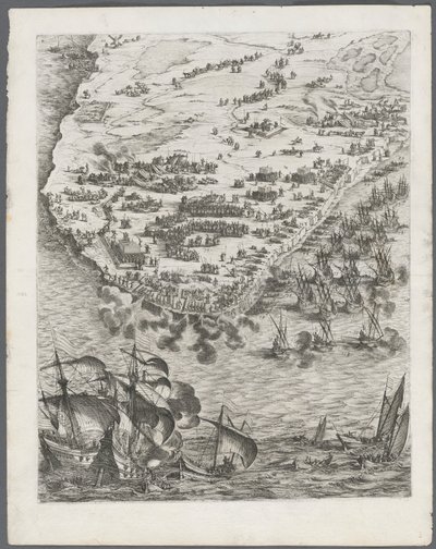 Oblężenie La Rochelle: Płyta 10 autorstwa Jacques Callot