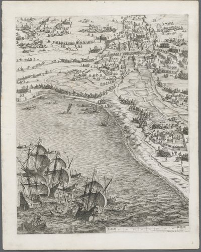 Oblężenie La Rochelle: Tablica 12, 1628-1630. autorstwa Jacques Callot