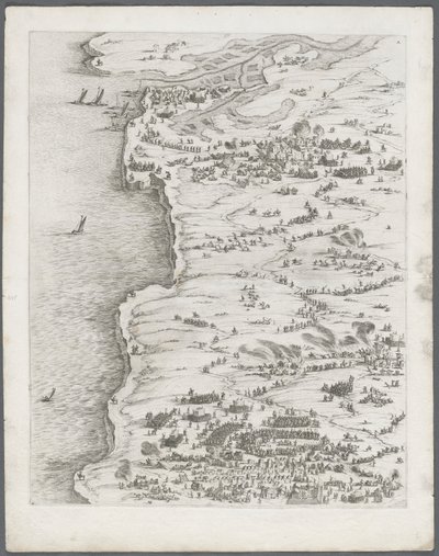 Oblężenie La Rochelle: Tablica 5, 1628-1630. autorstwa Jacques Callot