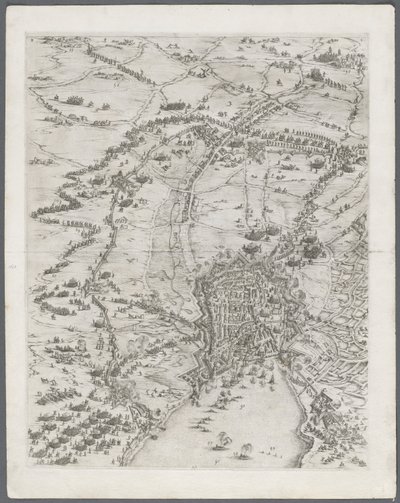 Oblężenie La Rochelle: Tablica 6, 1628-1630. autorstwa Jacques Callot