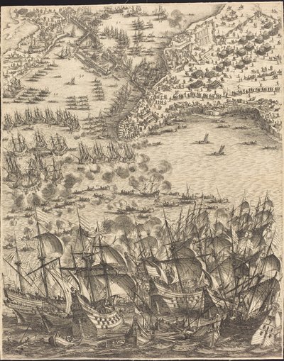 Oblężenie La Rochelle [tablica 11 z 16; zestaw zawiera 1952.8.97-112] autorstwa Jacques Callot
