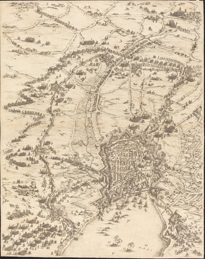 Oblężenie La Rochelle [tablica 6 z 16, zestaw zawiera 1952.8.97-112], 16281631. autorstwa Jacques Callot