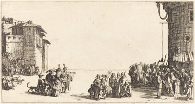 Targ niewolników, 1620. autorstwa Jacques Callot