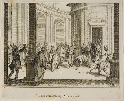 Ukamienowanie Jezusa, z Nowego Testamentu autorstwa Jacques Callot