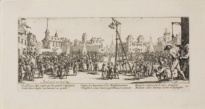 Strappado, płyta dziesiąta z The Miseries of War autorstwa Jacques Callot