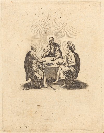 Wieczerza w Emaus, 1618. autorstwa Jacques Callot