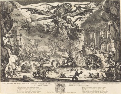 Kuszenie św. Antoniego [wersja druga] autorstwa Jacques Callot