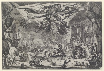 Kuszenie św. Antoniego (La tentation de St. Antoine) autorstwa Jacques Callot