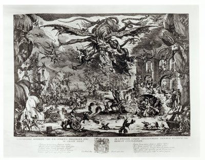 Kuszenie św. Antoniego, XVII w. autorstwa Jacques Callot