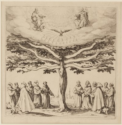 Drzewo św. Franciszka, c.1619 (akwaforta) autorstwa Jacques Callot