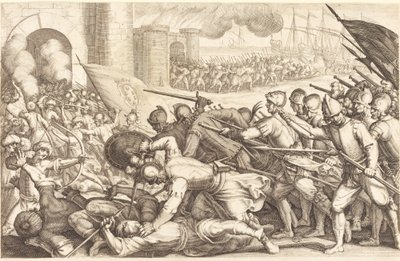 Oddziały forsujące bramę miasta autorstwa Jacques Callot