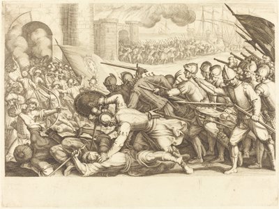 Oddziały forsujące bramę miasta autorstwa Jacques Callot