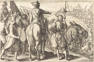 Żołnierze marszu, ok. godz. 1614. autorstwa Jacques Callot