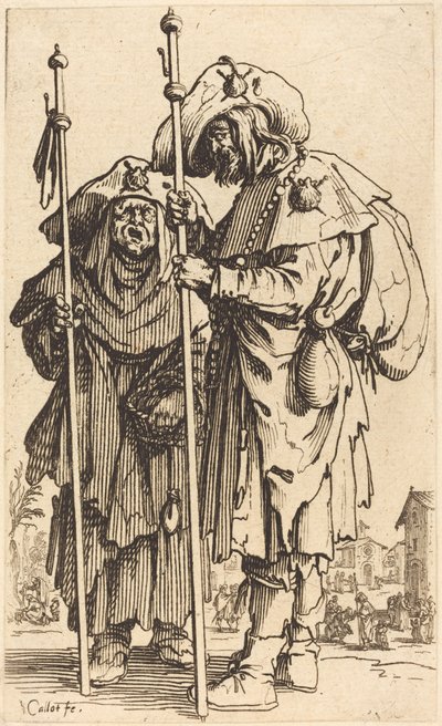 Dwóch pielgrzymów, c. 1622. autorstwa Jacques Callot