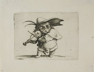 Skrzypek, z Varie Figure Gobbi autorstwa Jacques Callot