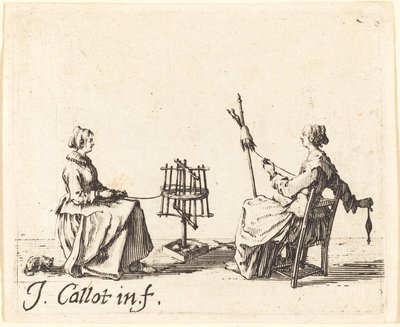 Nawijacz i Prządka, c. 1623. autorstwa Jacques Callot