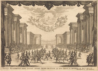 Trzecie Intermezzo, 1617. autorstwa Jacques Callot