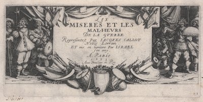Strona tytułowa, Niedole wojny autorstwa Jacques Callot