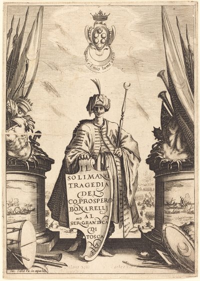 Strona tytułowa „Il Suleiman” autorstwa Jacques Callot