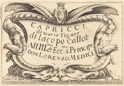 Strona tytułowa "Kapricci" autorstwa Jacques Callot