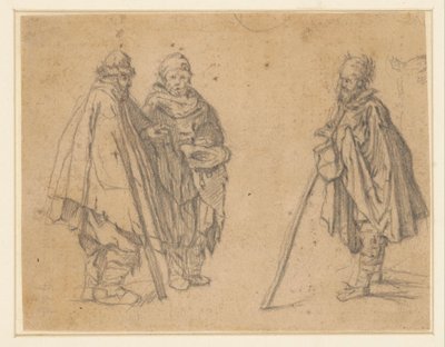 Dwa studia żebraków autorstwa Jacques Callot