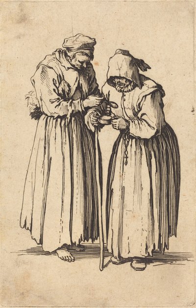 Dwie żebraczki autorstwa Jacques Callot