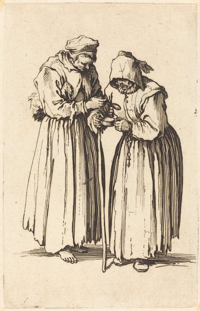 Dwie żebraczki autorstwa Jacques Callot