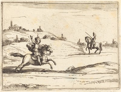 Dwóch Rycerzy autorstwa Jacques Callot