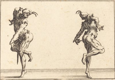 Dwa tańczące pantalony autorstwa Jacques Callot