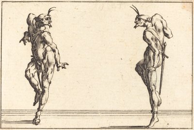 Tańczące dwa pantalony, ok. 1930 r. 1617. autorstwa Jacques Callot