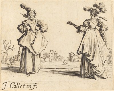 Dwie kobiety z towarzystwa autorstwa Jacques Callot