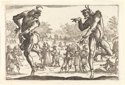 Dwa Zanni autorstwa Jacques Callot