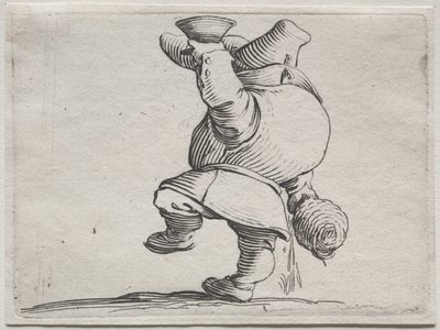 Różne postacie garbatego autorstwa Iacopo Callota (Pijący widziany z tyłu) autorstwa Jacques Callot