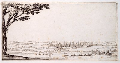 Widok Nancy (długopis i brązowy tusz na papierze) autorstwa Jacques Callot