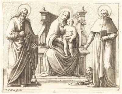 Dziewica z Dzieciątkiem ze Świętymi Jakubem i Hieronimem, 16081611. autorstwa Jacques Callot