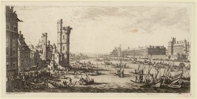 Widok Luwru i dawnej Porte de Nesle (IFF 667). autorstwa Jacques Callot