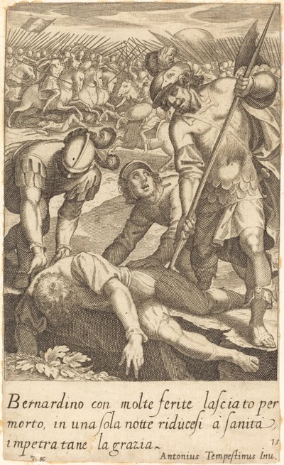 Bernardino autorstwa Jacques Callot after Antonio Tempesta