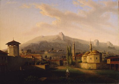 Pałac Chana w Bakczysaraju (Ukraina). Obraz Jacques Christoph Miville (1786-1836), olej na płótnie autorstwa Jacques Christophe Miville