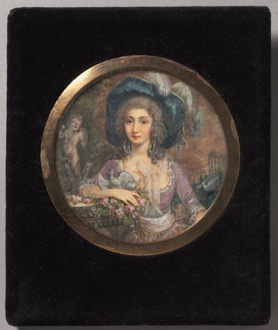 Portret Mademoiselle Colombi, 1788. autorstwa Jacques Delusee