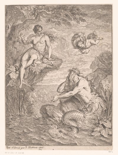 Glaucus i Scylla autorstwa Jacques Dumont