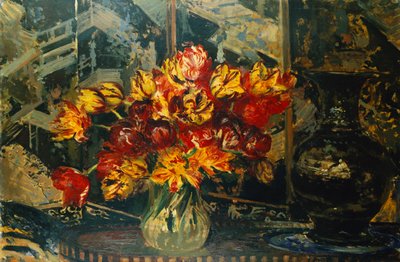 Bukiet tulipanów i parawan; Bukiet tulipanów na ekranie, autorstwa Jacques Emile Blanche