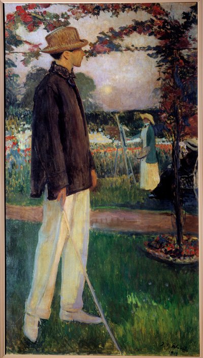 Portret u stóp Jeana Cocteau (1889-1963) pisarza autorstwa Jacques Emile Blanche