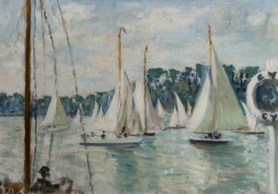 Jachty wyścigowe na Sekwanie autorstwa Jacques Emile Blanche