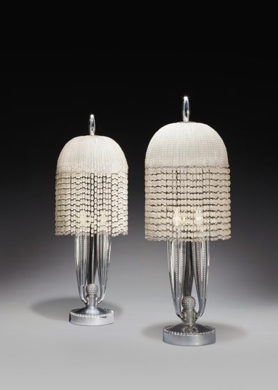 Para lamp stołowych, ok.1925 autorstwa Jacques Emile Ruhlmann