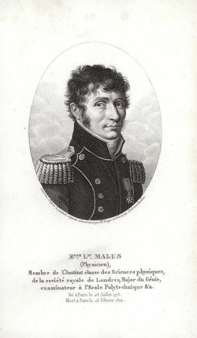 Etienne-Louis Malus autorstwa Jacques Etienne Victor Arago
