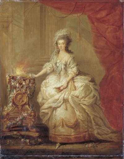 Portret damy ubranej jak westalka, podobno Marie-Antoinette autorstwa Jacques-Fabien Gautier dAgoty